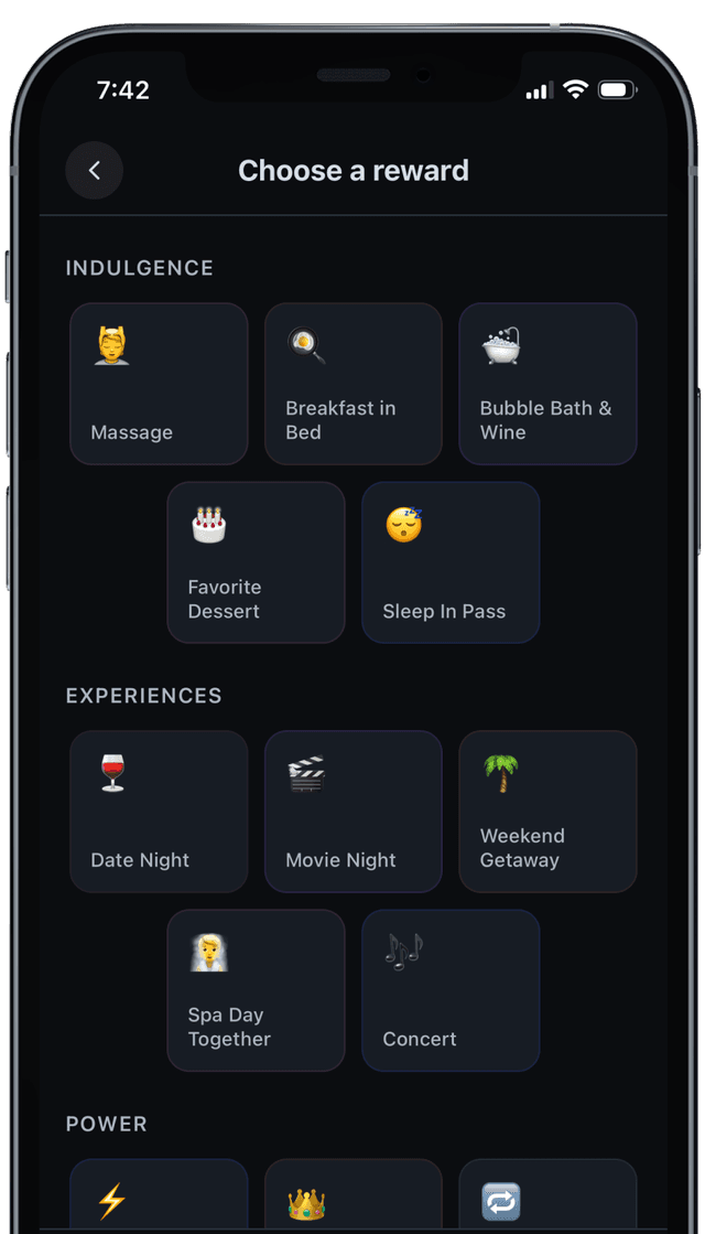BDSM rewards and points in the Collared app
